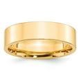 thumbnail image 1 of 14K Yellow Gold Ring Band Wedding Comfort Flat 6mm Standard Fit Size 9, 1 of 3