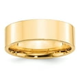 thumbnail image 1 of 14K Yellow Gold Ring Band Wedding Comfort Flat 7mm Standard Fit Size 8, 1 of 3