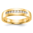 thumbnail image 1 of 14K Yellow Gold Ring Band Wedding Diamond, Lab Grown Round, Size 8, 1 of 8