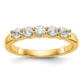 thumbnail image 1 of 14K Yellow Gold Ring Band Wedding Diamond Lab Grown Round, Size 9, 1 of 7