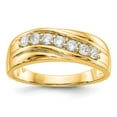 thumbnail image 1 of 14K Yellow Gold Ring Band Wedding Diamond, Lab Grown Round, Size 9, 1 of 1