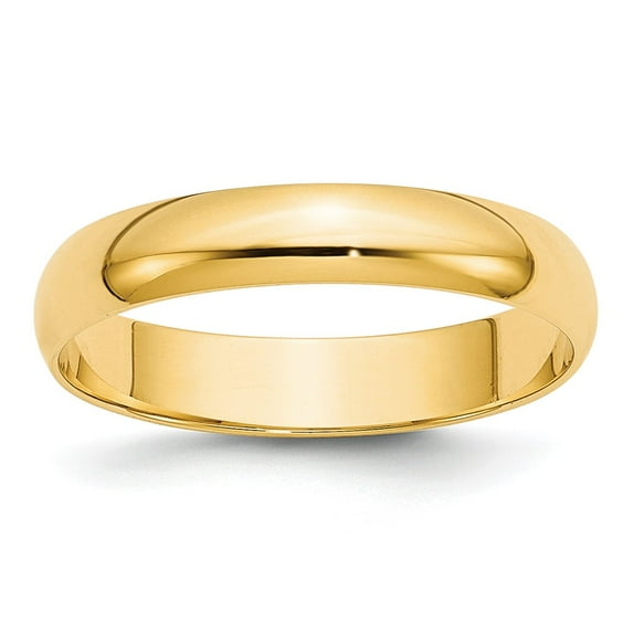 14K Yellow Gold Ring Band Wedding Standard Half Round