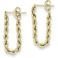 thumbnail image 1 of 14K Yellow Gold Rope Chain Dangle Earrings, 1 of 5