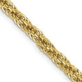 thumbnail image 1 of 14K Yellow Gold Rope Chain Necklace 16 inch 3.3 mm Diamond-cut Semi Solid with Lobster Clasp, 1 of 4