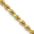 thumbnail image 1 of 14K Yellow Gold Rope Chain Necklace 30 inch 2.75 mm Diamond-cut with Lobster Clasp, 1 of 4