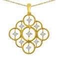 thumbnail image 1 of 14K Yellow Gold Rope Diamond Pendant, 1 of 1