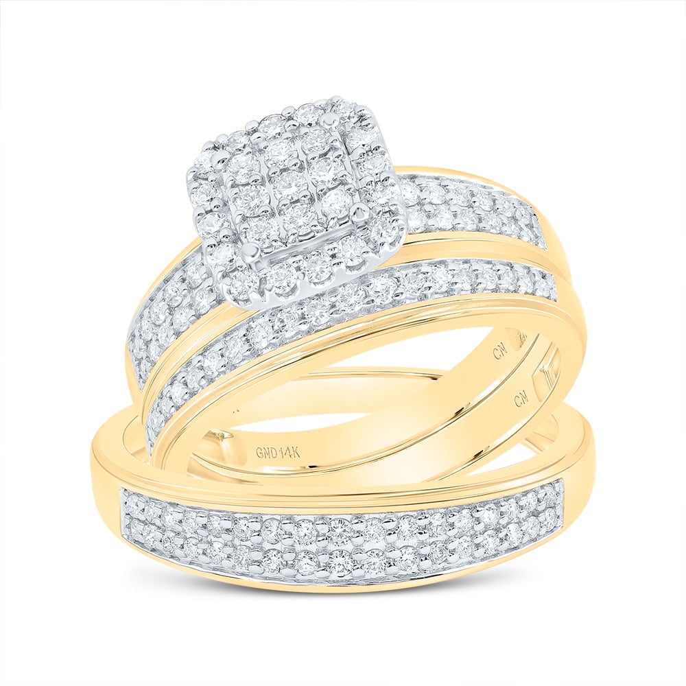 Diamond His and Her Wedding Ring Sets - Walmart.com