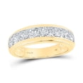 thumbnail image 1 of 14K Yellow Gold Round Diamond Wedding Single Row Band Ring 2cttw, 1 of 1