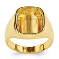 thumbnail image 1 of 14K Yellow Gold Rounded Square Mens Diamond & Onyx Ring Mounting - Size 9.5, 1 of 1