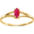 thumbnail image 1 of 14K Yellow Gold Ruby Birthstone Ring (Size 7) Made In India xbr184, 1 of 5