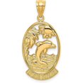 thumbnail image 1 of 14K Yellow Gold SEA ISLE w/Dolphin Sunset Scene Charm - 29.95mm, 1 of 6