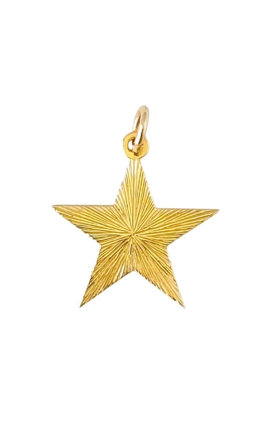14K Yellow Gold STAR Pendant Charm