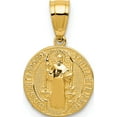thumbnail image 1 of 14K Yellow Gold San Benito 2 Sided Round Small Pendant (16.85 X 10) Made In United States k6353, 1 of 6