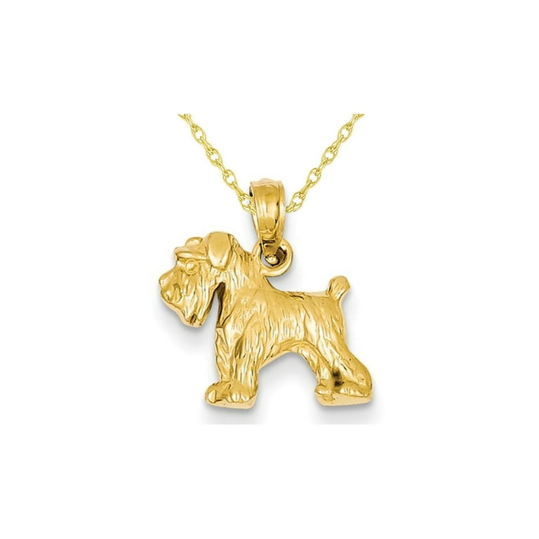 Gold schnauzer pendant sales