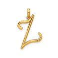 thumbnail image 1 of 14K Yellow Gold Script Initial Z Pendant for Women, Polished Letter Charm Necklace, Dainty Monogram Jewelry, Elegant Symbol of Identity, Classic Everyday Accessory, 1 of 6