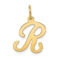 thumbnail image 1 of 14K Yellow Gold Script Letter R Initial Charm, 1 of 1