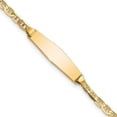 thumbnail image 1 of 14K Yellow Gold Semi-Solid Soft Diamond Shape Anchor Id Bracelet (6 X 5.5) Made In United States dcid137c-6, 1 of 5