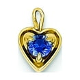 thumbnail image 1 of 14K Yellow Gold September Birthstone Heart Charm, 1 of 4