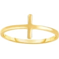 thumbnail image 1 of 14K Yellow Gold Side Cross Ring - Ring Size 07, 1 of 3