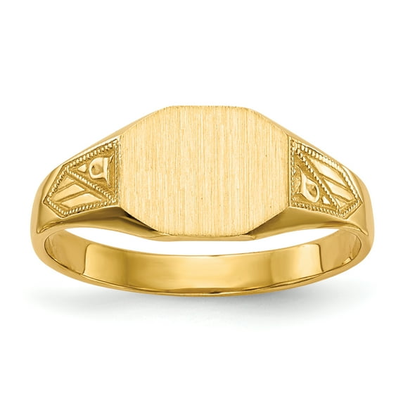 14K Yellow Gold Signet Ring Size 6