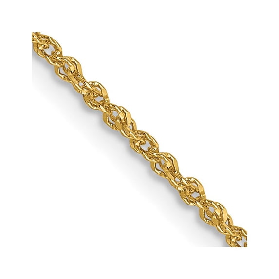 14K Yellow Gold Singapore Chain Styles Necklace 1.3 mm Sparkle 20 inch