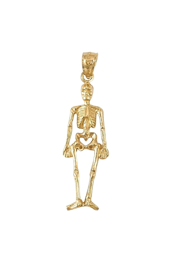 14K Yellow Gold Skeleton Pendant