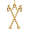thumbnail image 1 of 14K Yellow Gold Ski Poles Charm (26 X 14) Made In United States k3542, 1 of 6