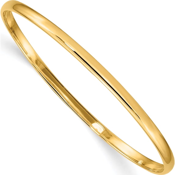 14K Yellow Gold Slip-On Baby Bangle Bracelet (5.5 X 2.5) Made In Puerto Rico db391