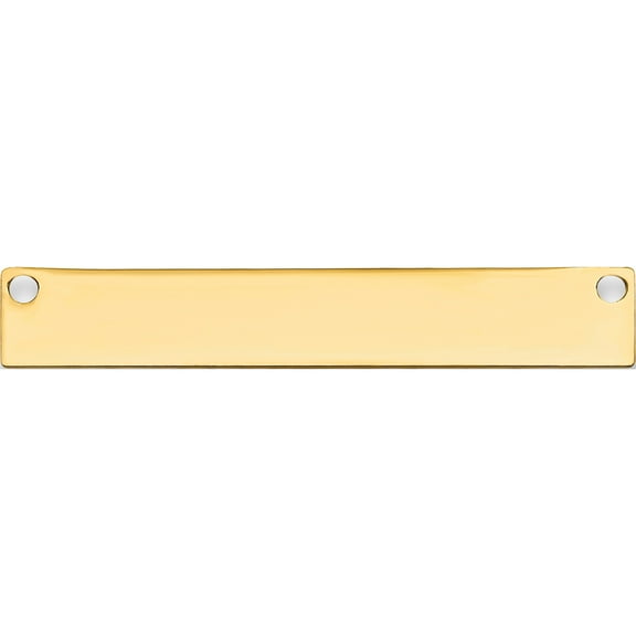 14K Yellow Gold Small Blank Bar (Width 21) (Length 4) - Jbsp