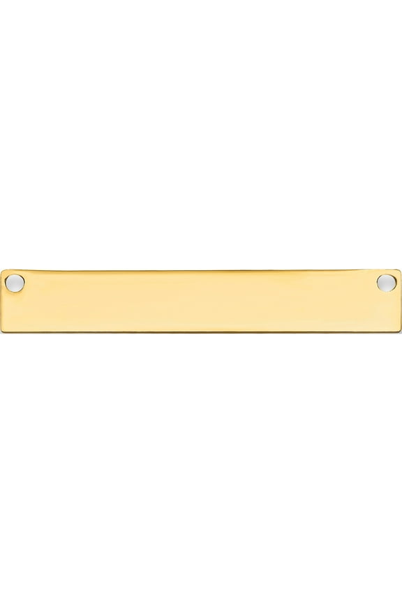 14K Yellow Gold Small Blank Bar (Width 21) (Length 4) - Jbsp