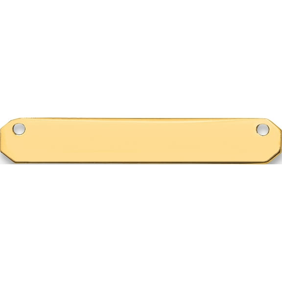 14K Yellow Gold Small Blank Bar (Width 25) (Length 5) - Jbsp