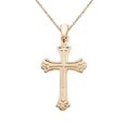 thumbnail image 1 of 14K Yellow Gold Small Cross Pendant with 18" Chain, 1 of 3