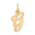 thumbnail image 1 of 14K Yellow Gold Small Fancy Script Initial G Charm, 1 of 5