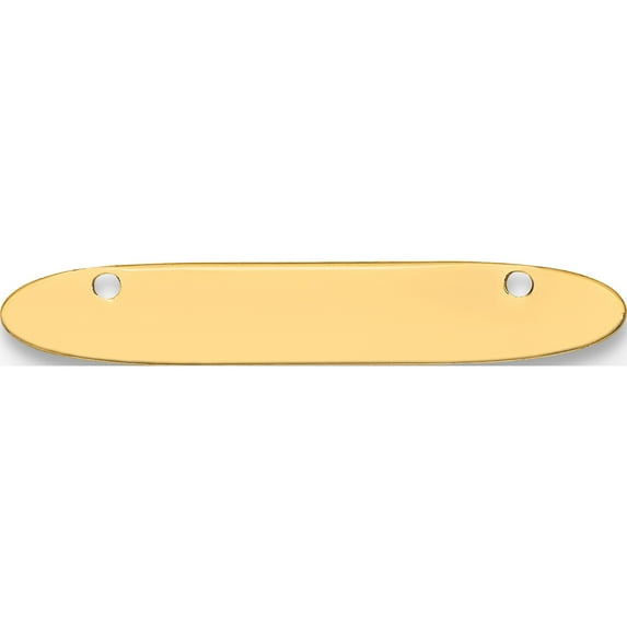 14K Yellow Gold Small Oblong Blank Bar (Width 25) (Length 5) - Jbsp