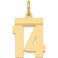 thumbnail image 1 of 14K Yellow Gold Small Polished Number 14 Charm Made In United States ls14, 1 of 6