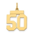 thumbnail image 1 of 14K Yellow Gold Small Polished Number 50 Charm, 1 of 1