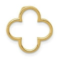 thumbnail image 1 of 14K Yellow Gold Small Quatrefoil Design Chain Slide Pendant, 1 of 1