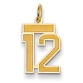 thumbnail image 1 of 14K Yellow Gold Small Satin Number 12 Charm Made In United States lss12, 1 of 3