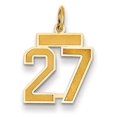 thumbnail image 1 of 14K Yellow Gold Small Satin Number 27 Charm Made In United States lss27, 1 of 3