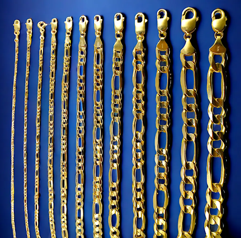 CRAFTD Gold Figaro Chain - 18K Gold Plated 316L Stainless Steel Men's Jewelry