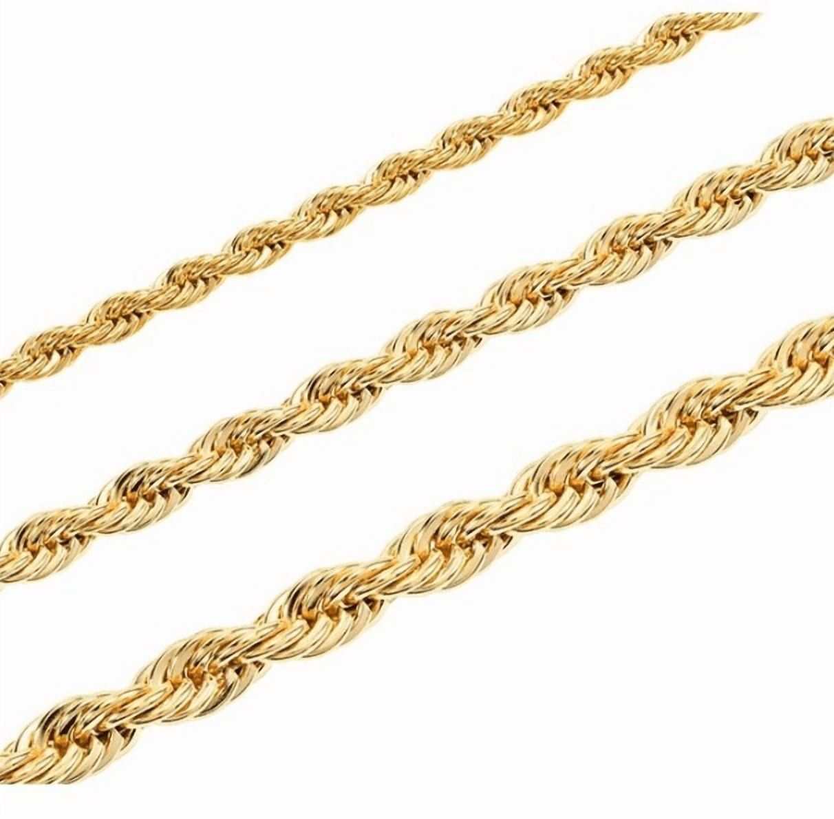 14K Yellow Gold Solid Rope Chain Necklace Diamond Cut Real Men Women Jewelry  6.0mm | 20 Inches