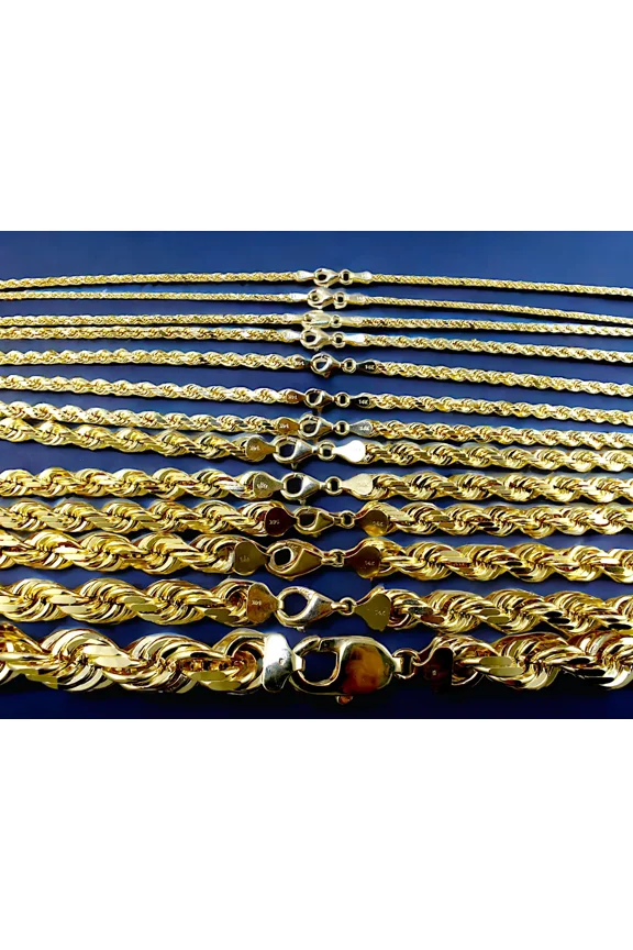 14K Yellow Gold Solid Rope Chain Necklace Jewelry 52.5g | 6.0mm | 20 Inches