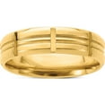 thumbnail image 1 of 14K Yellow Gold Standard Comfort Fit Brush Satin Fancy Band (Size 11) Made In United States yb110s-11, 1 of 5