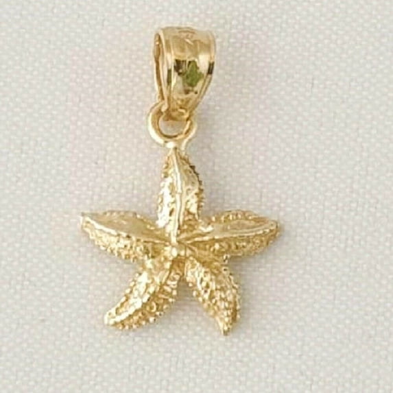 14K Yellow Gold Starfish Pendant