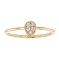 thumbnail image 1 of 14K Yellow Gold Tear Drop Diamond Ring, 1 of 5