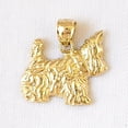 thumbnail image 1 of 14K Yellow Gold Terrier Dog Pendant, 1 of 4