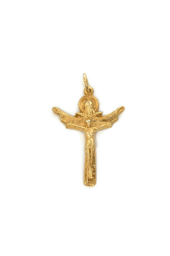14K Yellow Gold Tertium Millennium Holy Trinity Cross Pendant