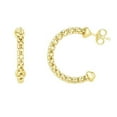 thumbnail image 1 of 14K Yellow Gold Textured Earring with Push Back Clasp, 1 of 1
