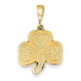 thumbnail image 1 of 14K Yellow Gold Trinity Clover Pendant (30 X 20) Made In United States k2743, 1 of 3
