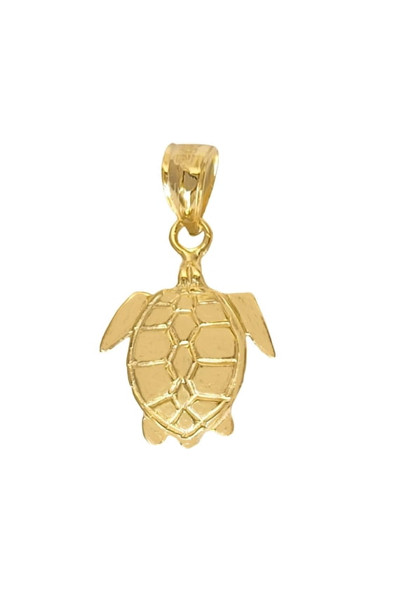 14K Yellow Gold Turtle Pendant